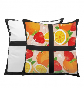 Square Black White 4 9  blanks sublimation pillow case